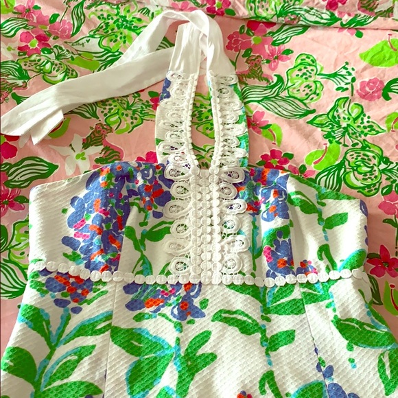 RARE Lilly Pulitzer Isabel Floral Dress Size 8 - Picture 2 of 4